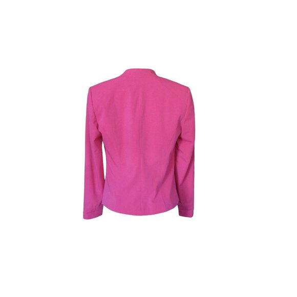 Vintage Chaus Fuchsia Hot Pink Clp Closure Long Sleeve Blazer Jacket in Size 6 - Picture 4 of 5